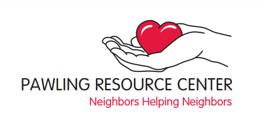 Pawling Resource Center Logo hand holding a heart neighbors helping neighbors